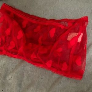 Red lace lingerie